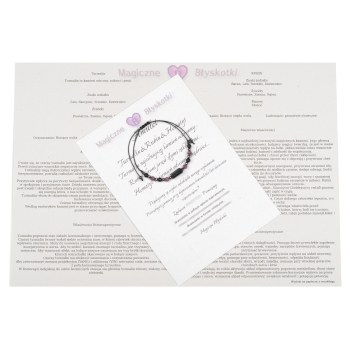 Bransoletka celebrytka czarny TURMALIN RUBIN HEMATYT ochrona i optymizm